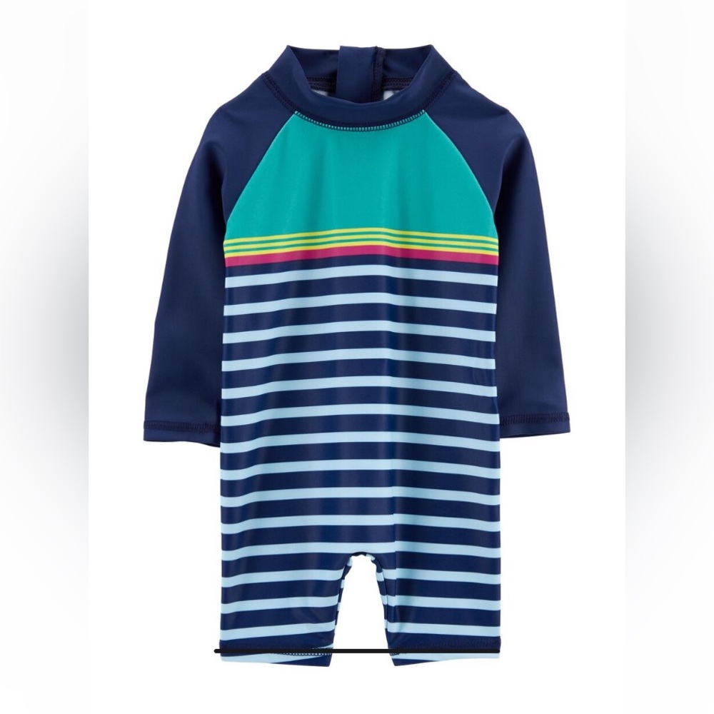 Carter’s striped 1 piece rash guard